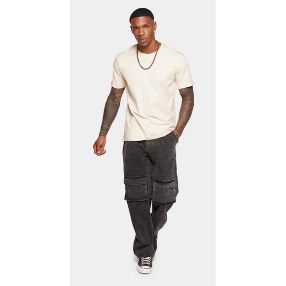 XXIII Twenty Three Kiran Cargo Jeans Washed Grey Mens 34x31 New Baggy 90s - Picture 4 of 13